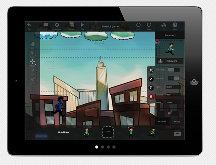 สร้างเกมส์บน iPad ด้วย GamePress